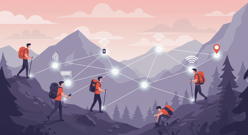Mesh Networks, 메쉬 네트워크, 아웃도어 ai 이미지