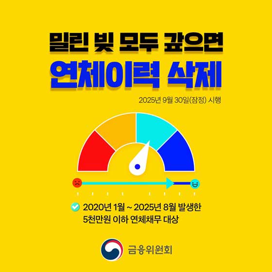 신용사면, 연체이력 삭제, 정부정책