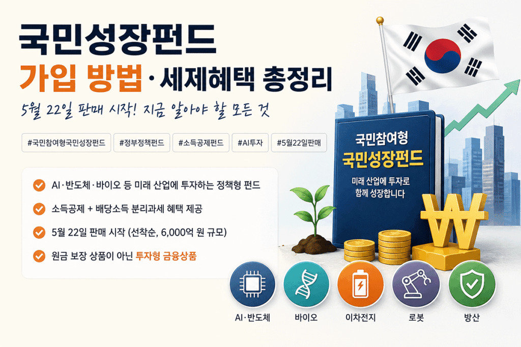 국민성장펀드,국민참여형국민성장펀드,이재명펀드,소득공제펀드,정부정책펀드,5월22일펀드,국민펀드,세제혜택펀드,재테크,공모펀드