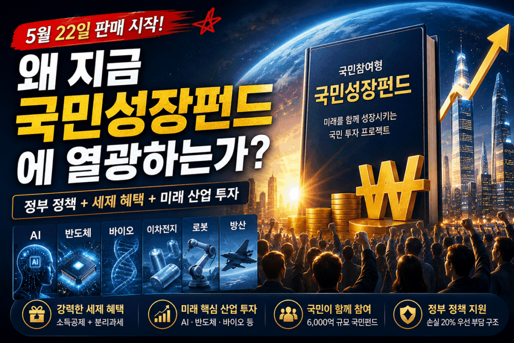국민성장펀드,국민참여형국민성장펀드,이재명펀드,소득공제펀드,정부정책펀드,5월22일펀드,국민펀드,세제혜택펀드,재테크,공모펀드