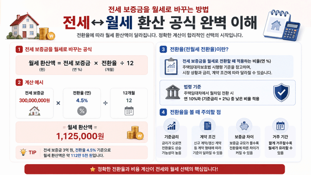 전월세 비교 계산기｜전세 vs 월세 뭐가 유리할까? 2026 실전 가이드