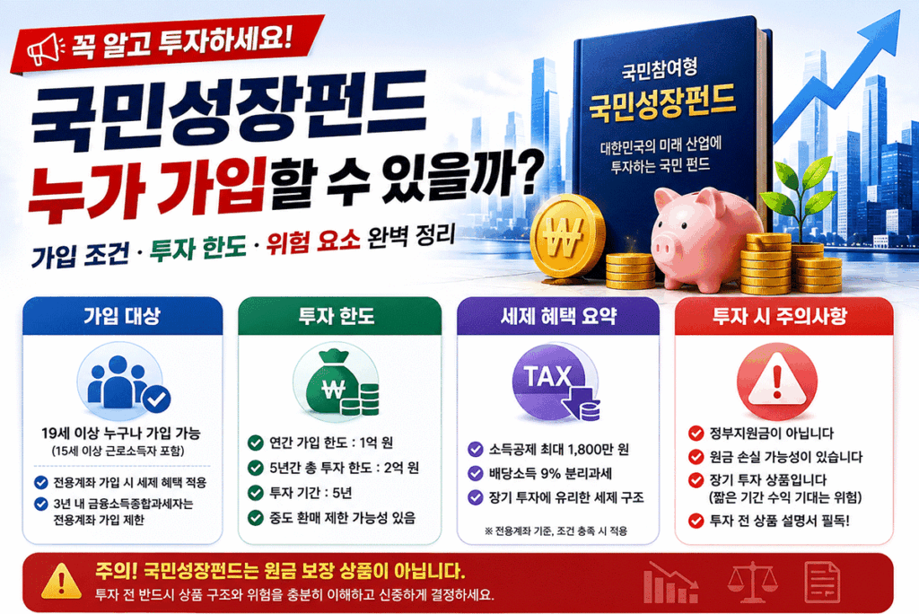국민성장펀드,국민참여형국민성장펀드,이재명펀드,소득공제펀드,정부정책펀드,5월22일펀드,국민펀드,세제혜택펀드,재테크,공모펀드