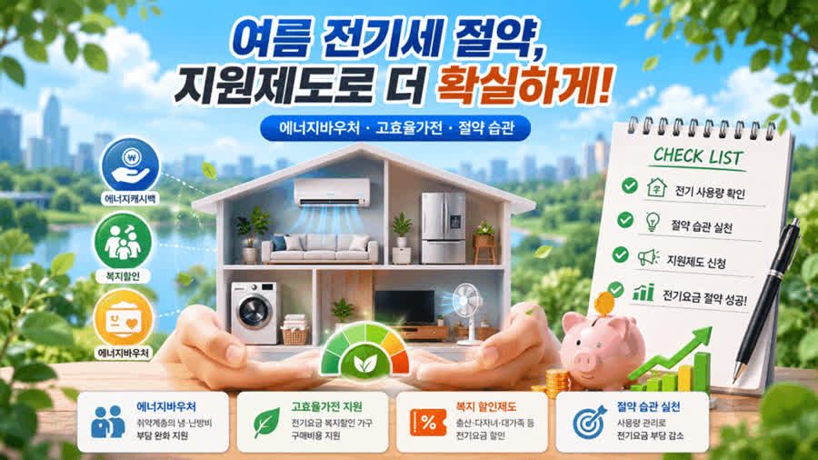 여름 전기세 절약, 전기요금 절약, 에어컨 전기세