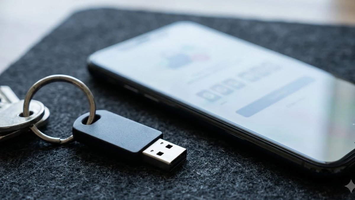 Password manager two-step login with phone and security key