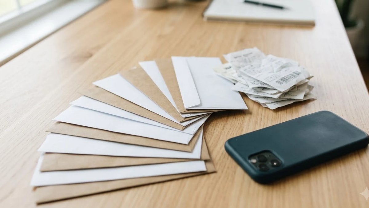 Zero based budgeting with cash envelopes and receipts